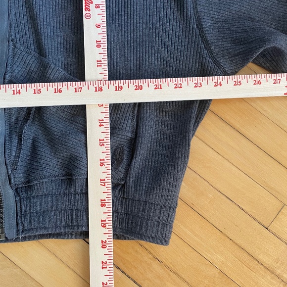 FP MOVEMENT FREE PEOPLE Time Out Full Zip Hoodie Boxy Fit Cropped Ribbed - Picture 11 of 11